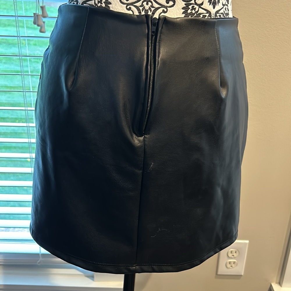 Altar'd State Elegant Black Mini Skirt - Picture 4 of 7